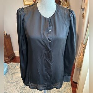 CLUB MONACO Elegant Silk Black Women's Top
